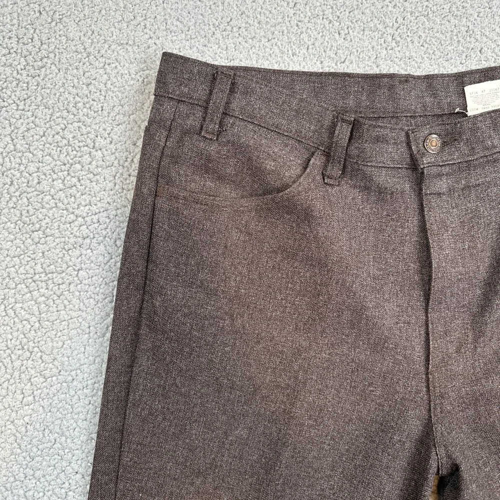 VTG 90s Levis 517 Boot Cut Rancher Pants 38x25* Gray Tex Twill Polyester USA